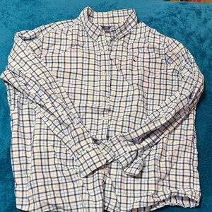 Vineyard Vines Blue and White Plaid Men's Shirt
